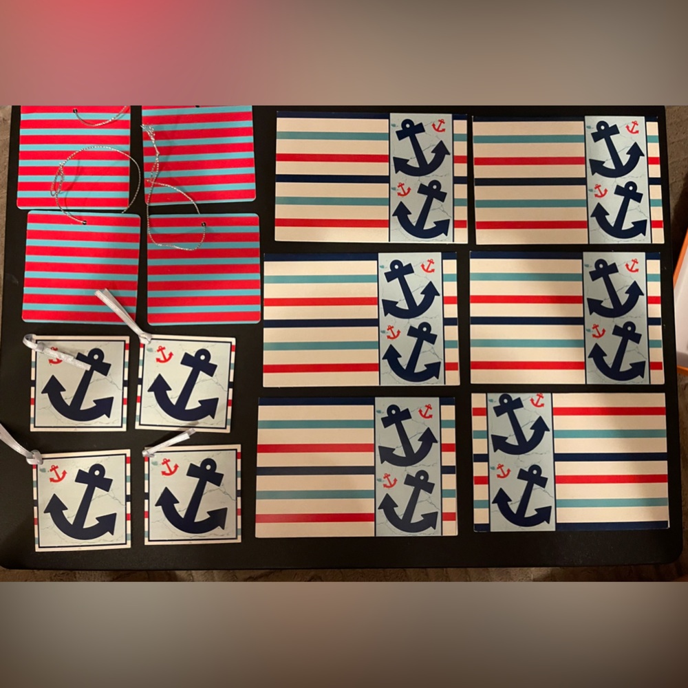 Anchor card and gift tag set